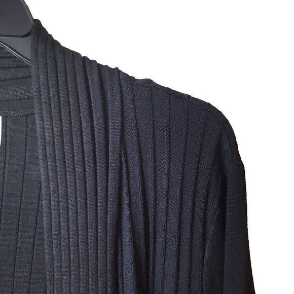 NWT NY Collection Women's Black Long Sleeve Comfy Rib Pattern Sweater ‎ Size 3X - Picture 4 of 8